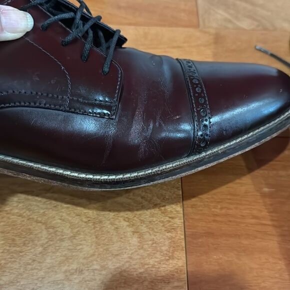Cole Haan Mens Cap Toe C10840 Burgundy Leather Lace-up Oxfords Madison SZ 10.5M - Picture 10 of 15